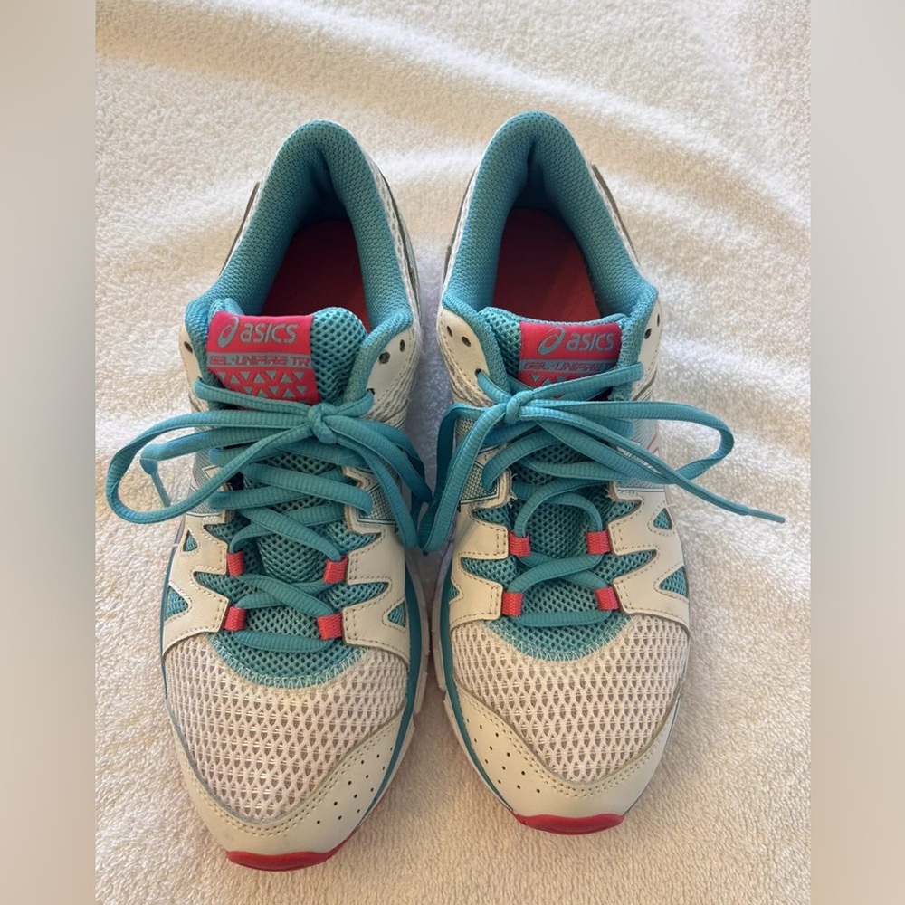 Asics Women’s 6.5 Gel Unifire Tr Running Sneakers Shoes S456L White Blue Pink